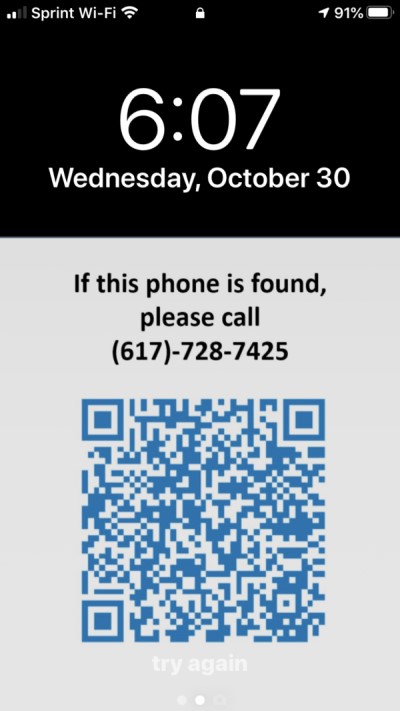 iphone lock qr code